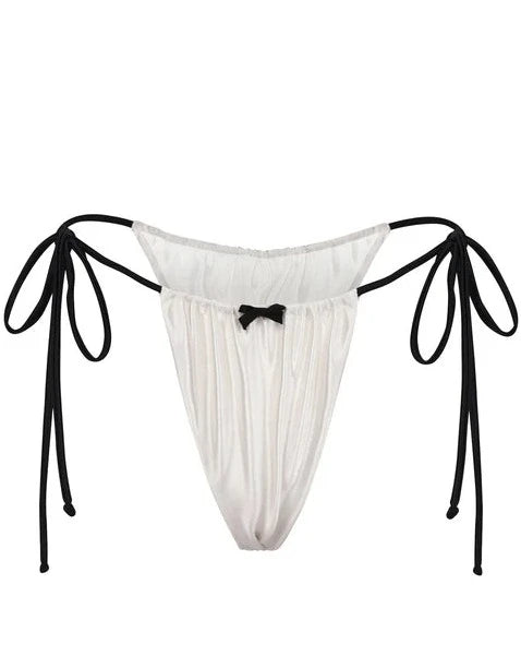 white/black bikini bottoms