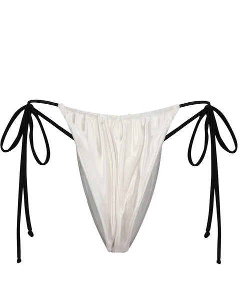 white/black bikini bottoms
