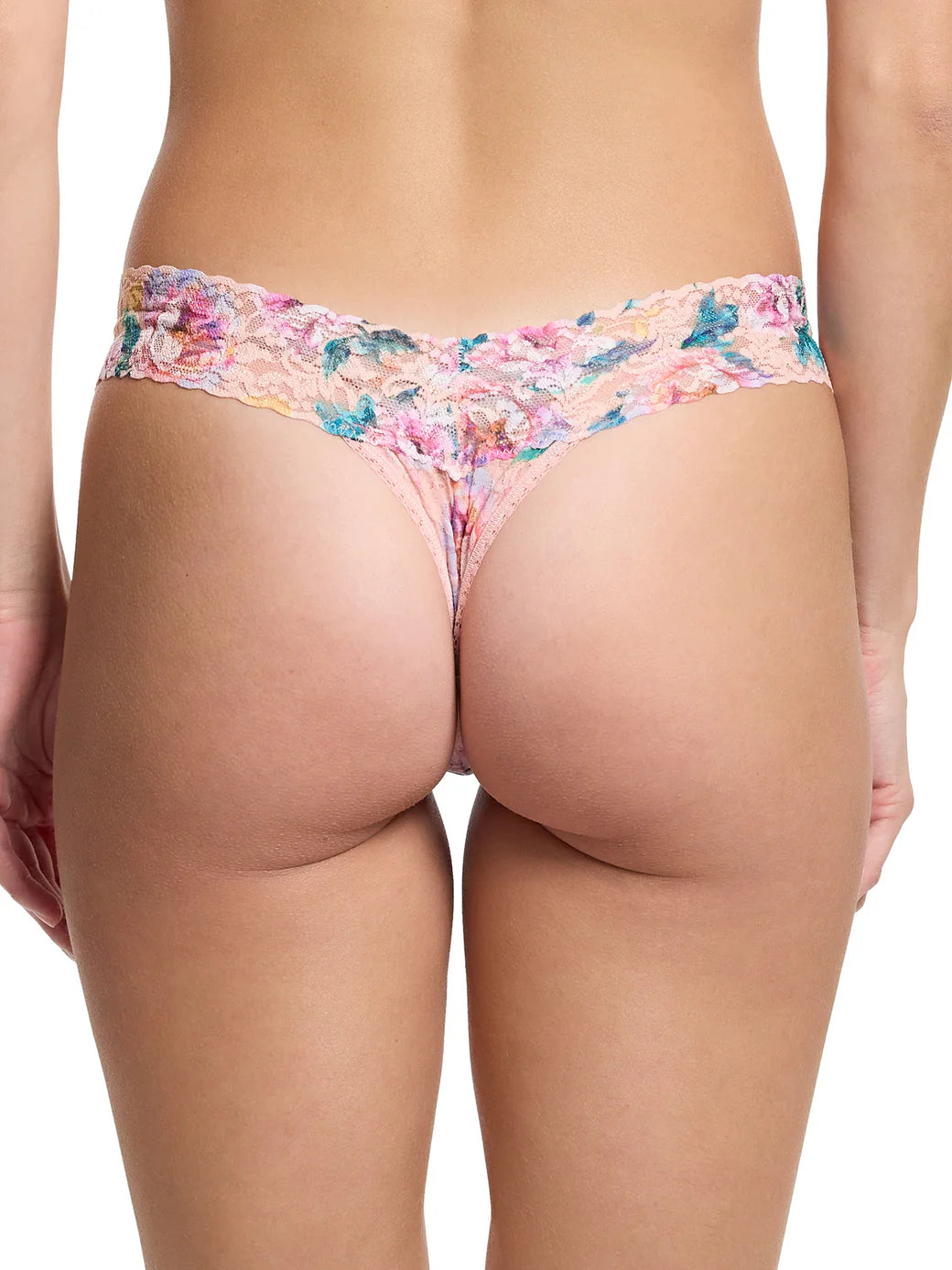 woman in Flower print lingerie