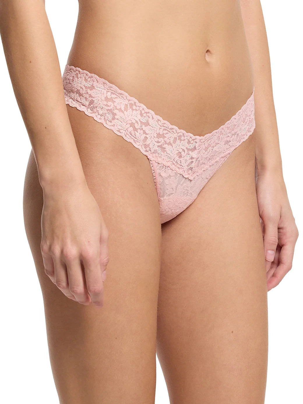 Woman in Peach Lingerie