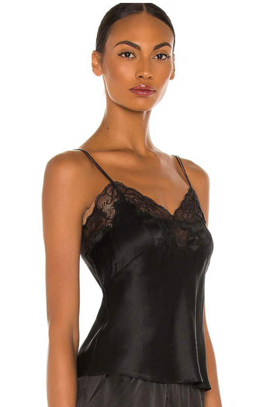 woman in black cami