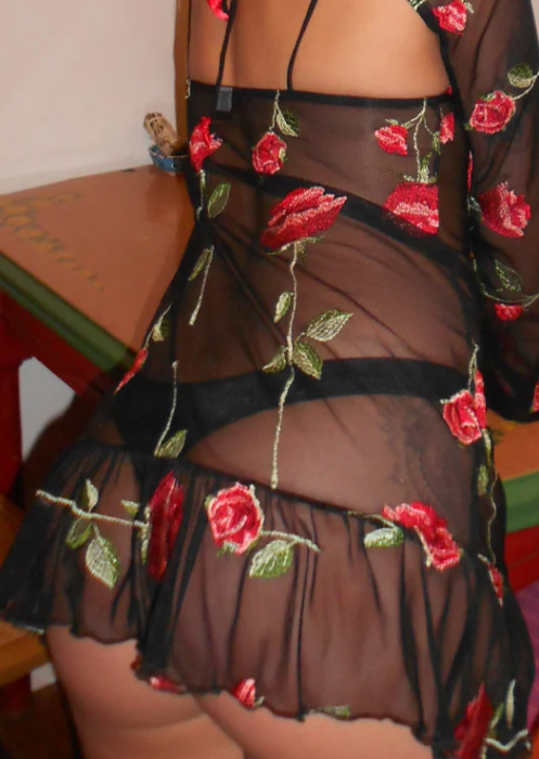 woman in slip