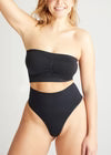woman in black bandeau