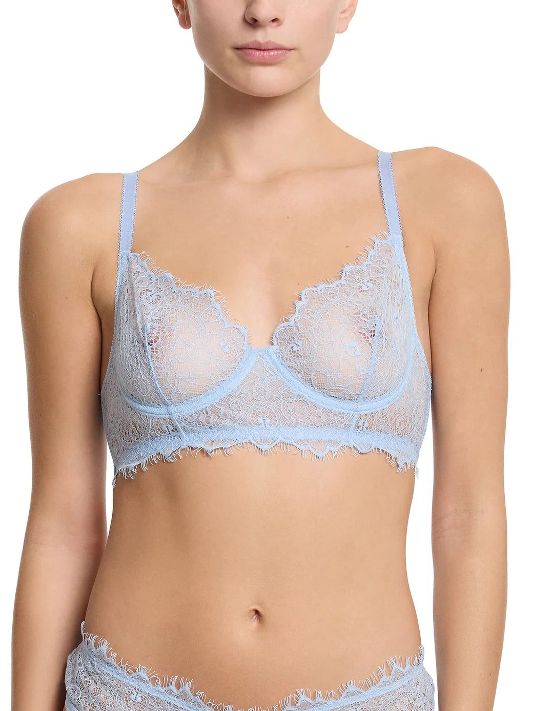 HANKY PANKY Sheer Seduction Underwire Bra (Touch The Sky Blue)