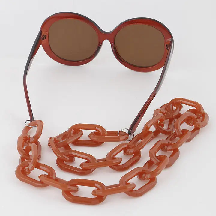ROUND SUNGLASSES WITH CHAIN
