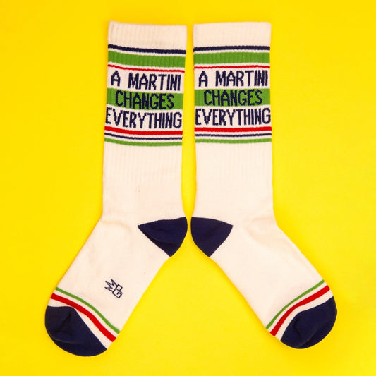 A Martini Changes Everything Gym Crew Socks