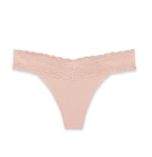 NATORI BLISS PERFECTION ONE SIZE THONG ROSE/BEIGE