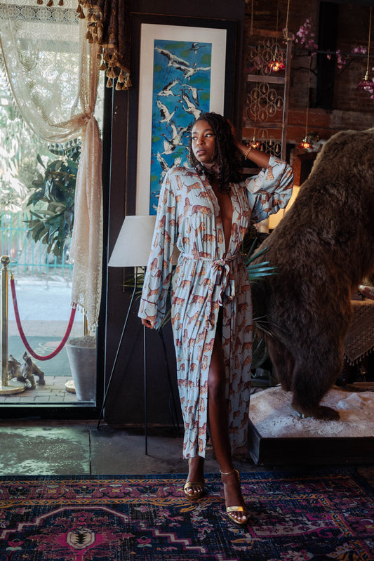 KILO BRAVA MODAL COLLECTION-TIGERS - MAXI ROBE