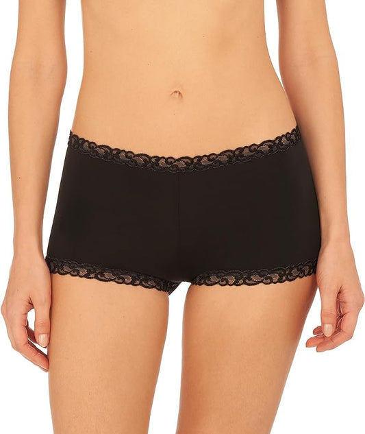 woman in black boyshorts