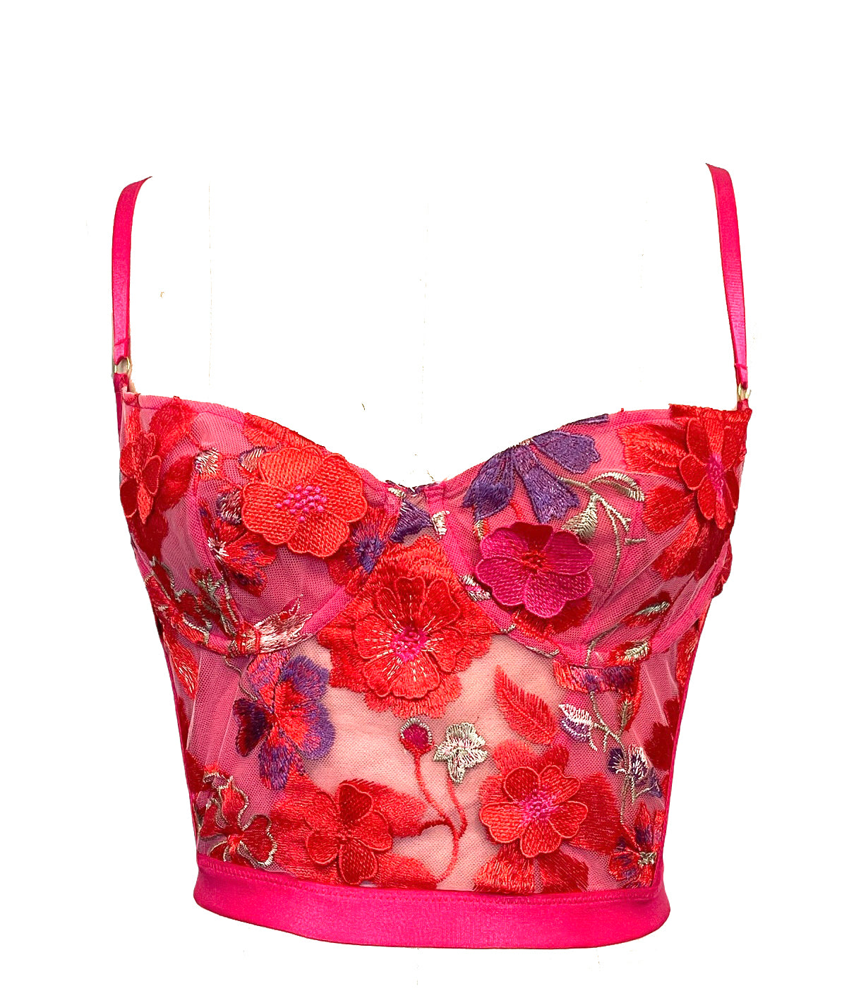 floral pink bustier 