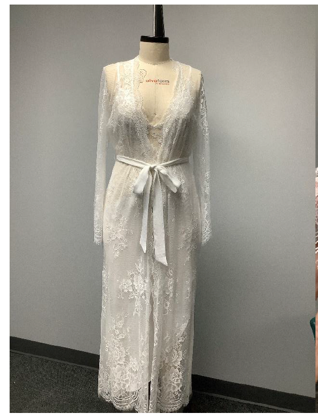 white lace robe