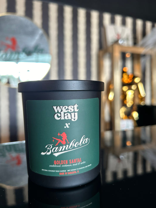 GOLDEN SANTAL CANDLE- WEST CLAY X BAMBOLA