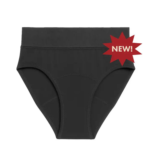 highwaisted black panty on white background